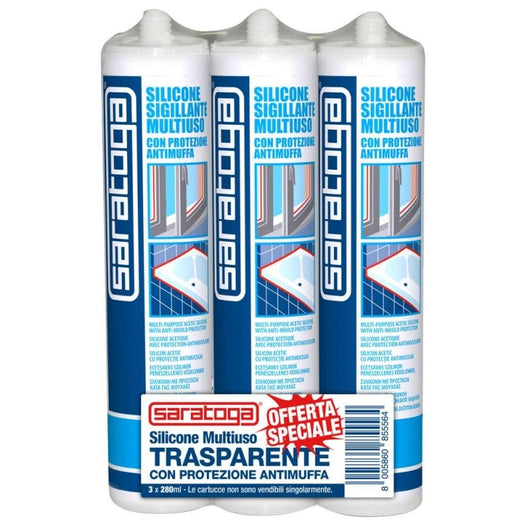 SILICONE TRISPACK TRASPARENTE