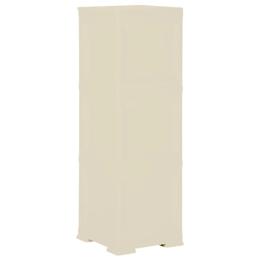 Armadietto in Plastica 40x43x125 cm Effetto Legno Bianco Angora 340604