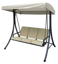 Dondolo Amalfi per 3 struttura in acciaio  e seduta in textilene Colore: BEIGE