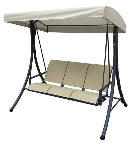 Dondolo Amalfi per 3 struttura in acciaio  e seduta in textilene Colore: BEIGE