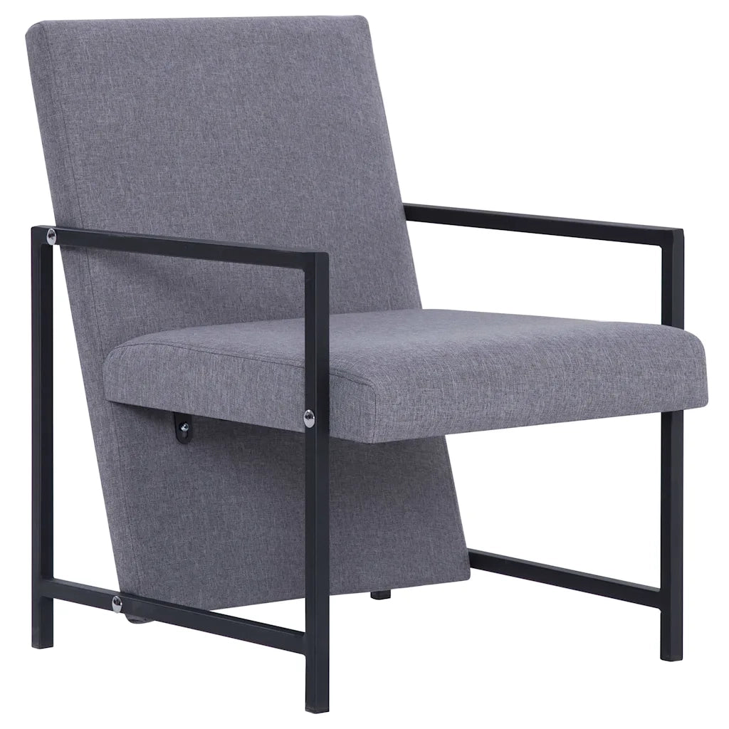 Poltrona | Sedia Relax Grigio Chiaro in Tessuto