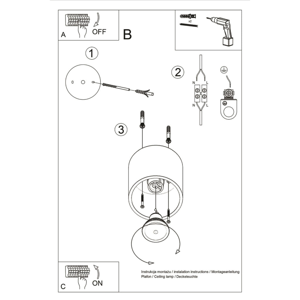 Faretto da soffitto RONDEO 1 antracite GU10 Pure Lume
