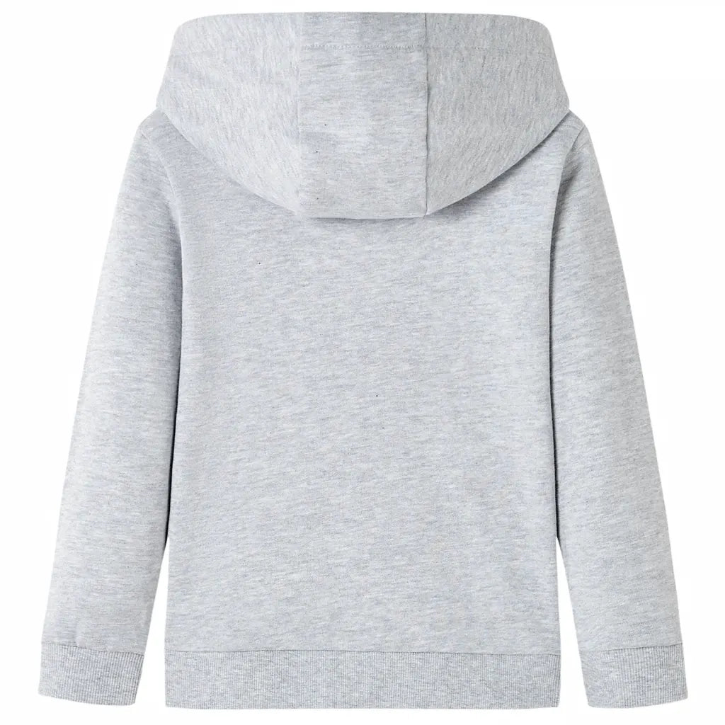 Felpa da Bambino con Cappuccio Grigio MÃ©lange e Arancione 128