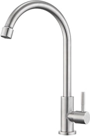 Crea rubinetto per acqua fredda per cucina, rubinetto per acqua fredda, adattatore per acqua fredda per cucina o giardino, rubinetto per acqua fredda girevole 360°, in acciaio inossidabile