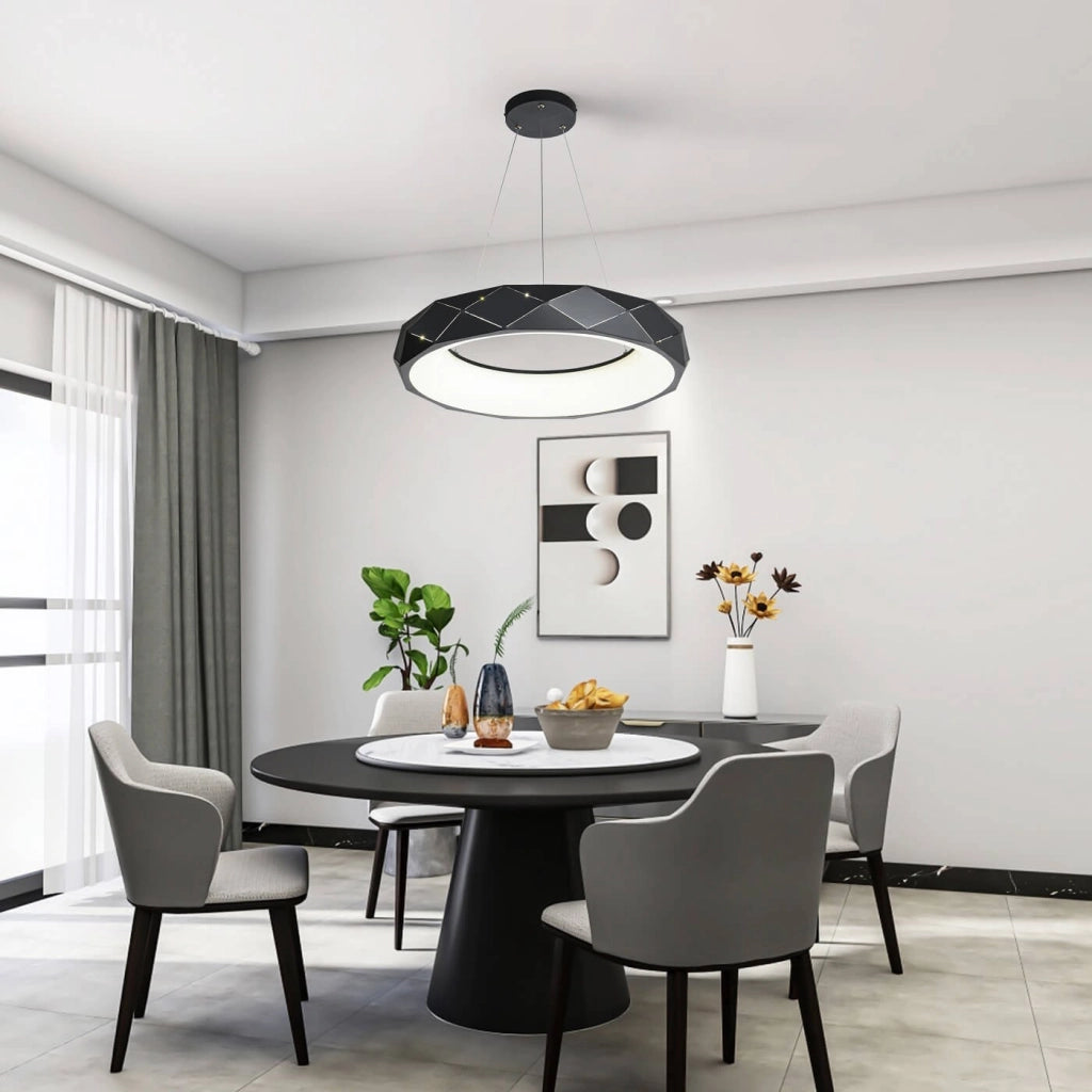 Lampada a sospensione Reus LED 36W Ø60 nera LightPrestige