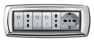 placca life mod. living plastica cromo 7 posti cod:ferx.6473