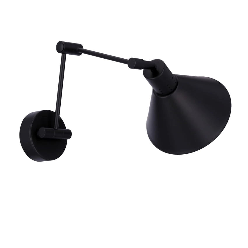 Applique Candellux Copenhagen nero oro metallo E14 orientabile