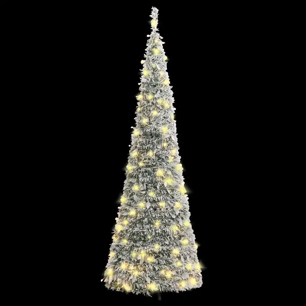 Albero di Natale Artificiale Pop-up Neve Fioccata 50 LED 120 cm 357756