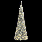 Albero di Natale Artificiale Pop-up Neve Fioccata 50 LED 120 cm 357756