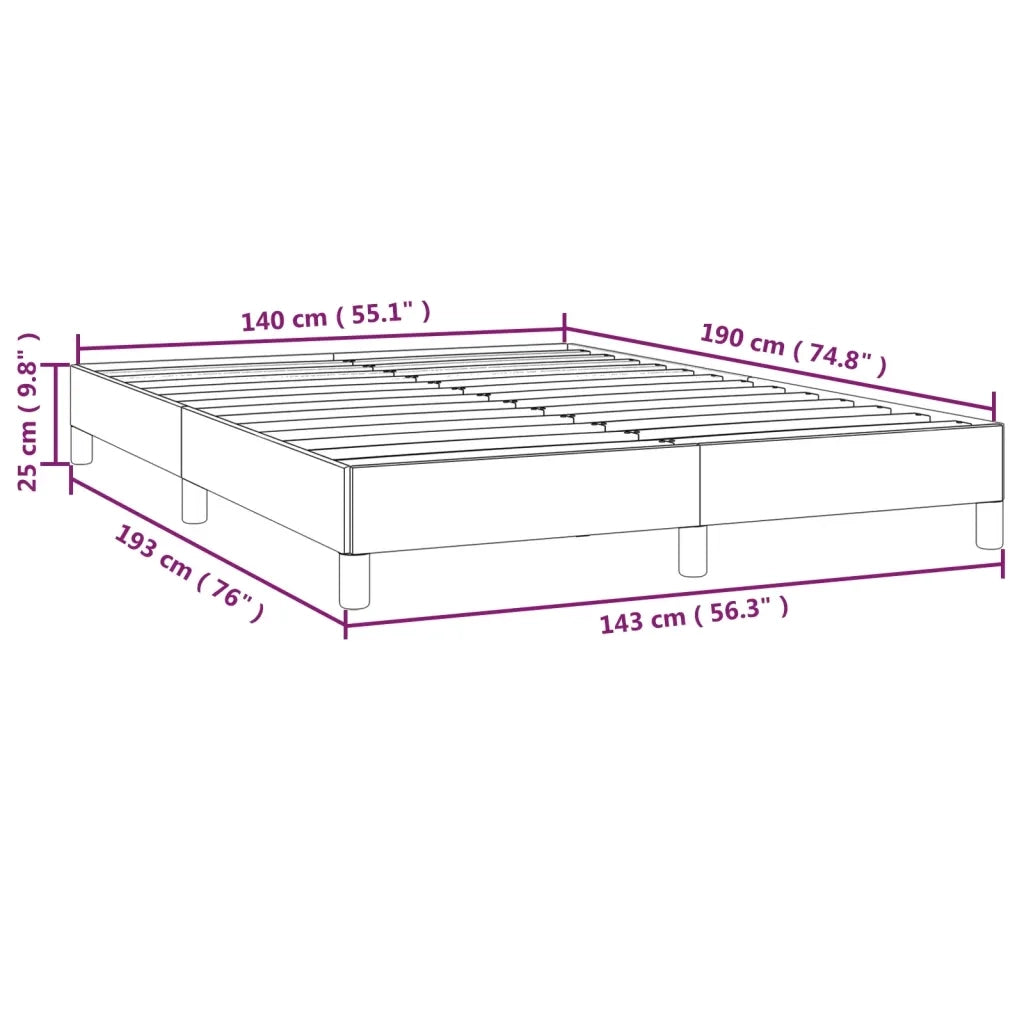Giroletto-Struttura Letto Grigio 140x190 cm in Similpelle 931736