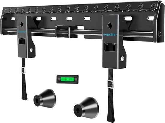 Montaggio per Parete senza Foro per TV da 26 a 65 Pollici fino a 150 Lbs, senza Foro e senza danneggiare le Pareti, Montaggio per TV senza Foro, massimo VESA 400x400mm, installazione facile e senza umidità per schermi piatti.