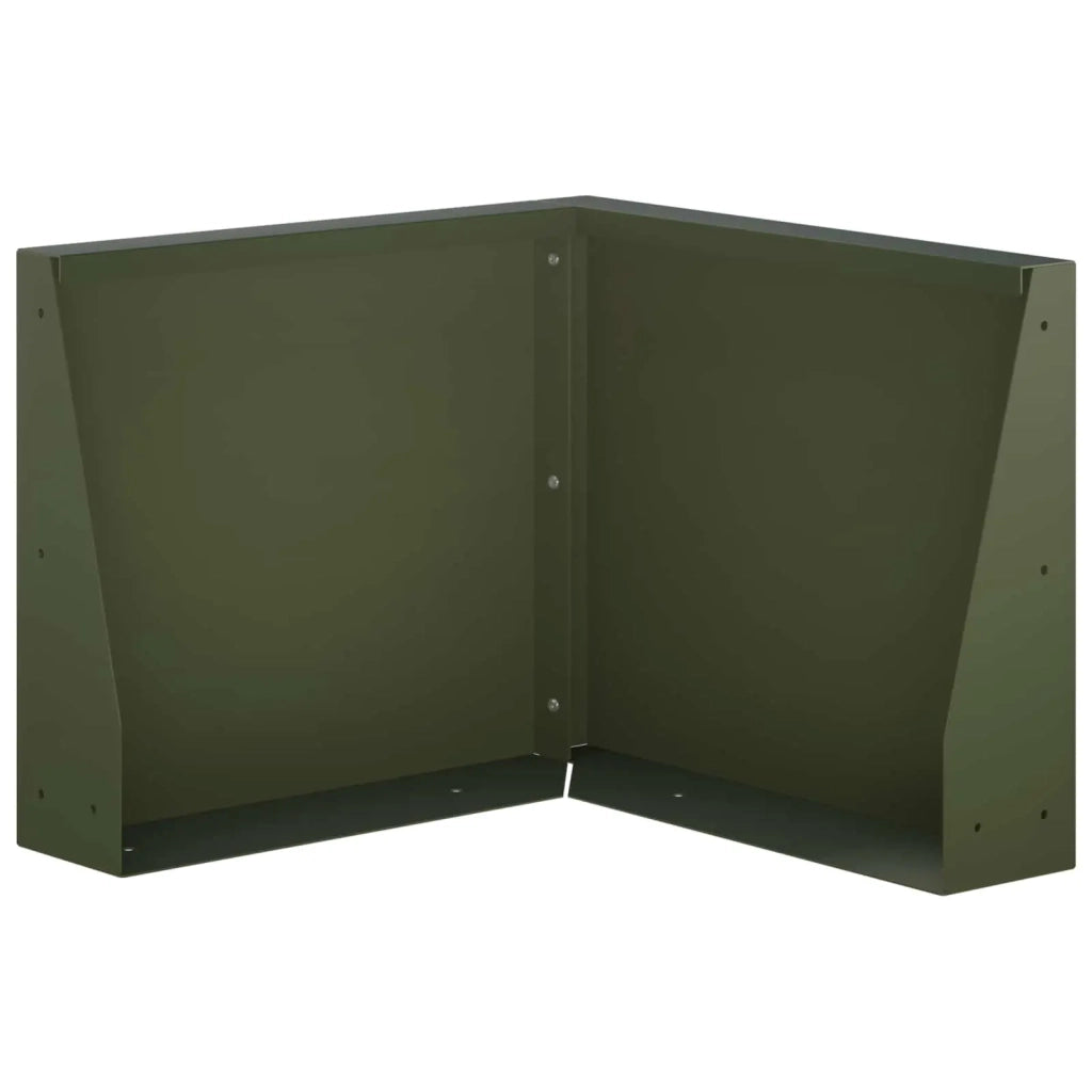 Muro di contenimento 50 x 50 x 50 cm Acciaio Verde Oliva 8015233