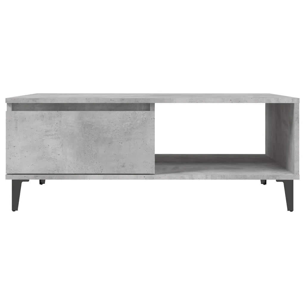 Tavolino da Salotto Grigio Cemento 90x60x35 cm in Truciolato cod mxl 29769