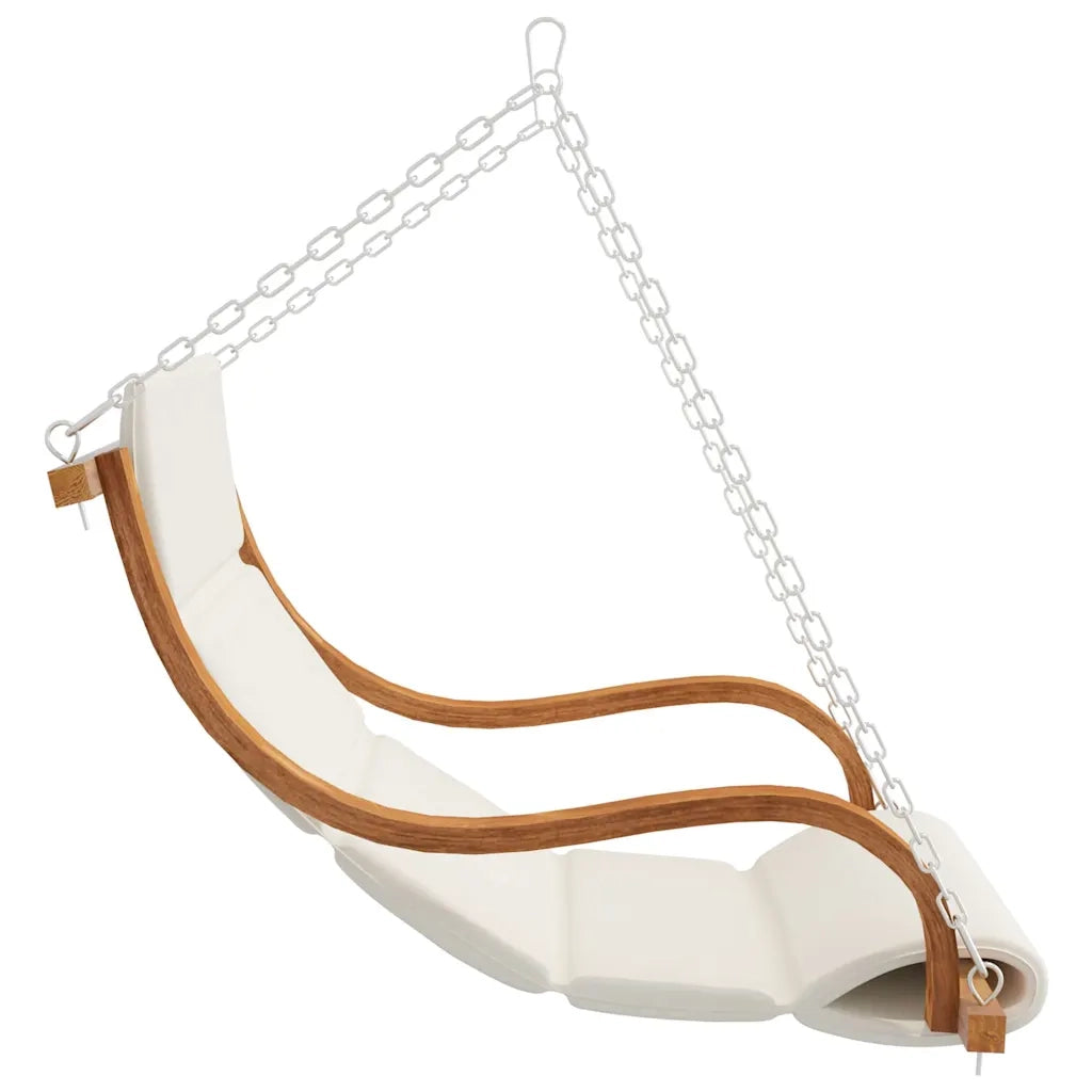 Sedia a Dondolo Senza Telaio con Cuscino Legno Curvato CFW6405720