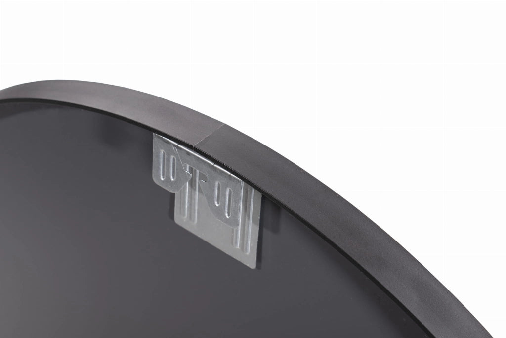 SPECCHIO Valora 40CM con cornice in metallo nero per soggiorno in stile moderno