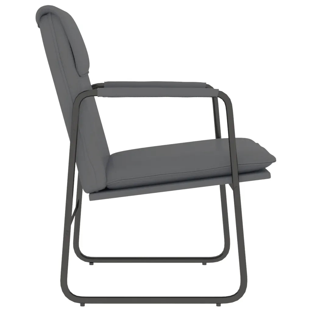 Sedia Lounge Grigia 55x64x80 cm in Similpelle 351363