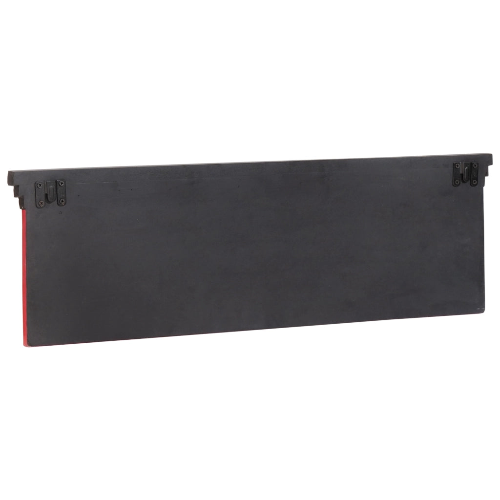 Appendiabiti da parete con 4 ganci 80x25x2 cm in legno mango e legno ingegnerizzato
