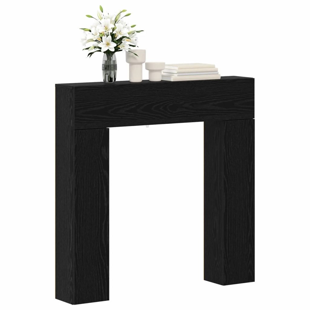 Cornice per camino Rovere Nero 102 x 18 x 100,5 cm 8006599