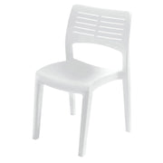 Sedia da esterno Genny, Seduta da giardino, Sedia per tavolo da pranzo, Poltrona outdoor, 100 % Made in Italy, 50x51h82 Cm, Bianco