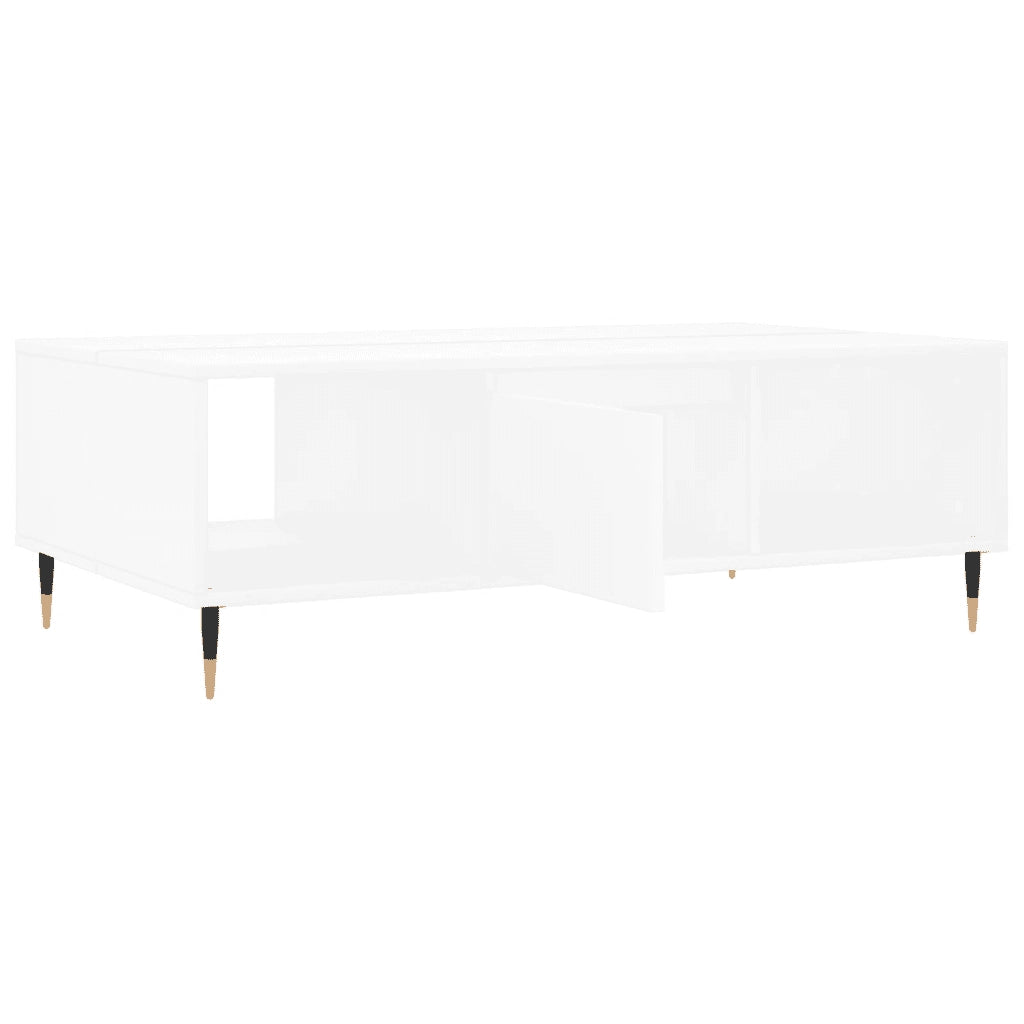 Tavolino da Salotto Bianco 104x60x35 cm in Legno Multistrato 827076