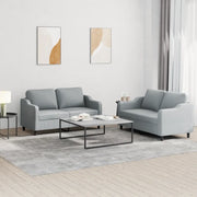 Set di Divani 2 pz con Cuscini Grigio Chiaro in Tessutocod mxl 107728