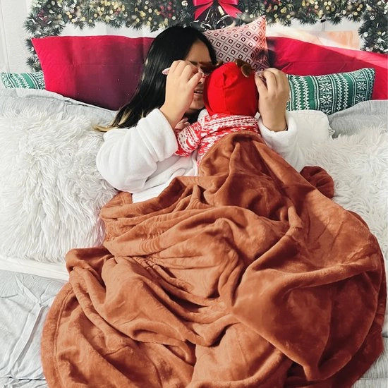 Dekeon Dikker/Zachter - Deken Warmo e Morbido - Coperta per Piccola Sedia - Coperta per Soggiorno/Knuffel - 150 x 200 cm - Veloce e Morbido con Microvezzi Ampliati