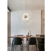 Trade Shop - Lampadario Moderno Plafoniera Fuochi D'artificio Lampada A Sospensione G9 Lp-32 - Oro