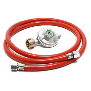 Set con fornello a gas, tubo e riduttore di pressione per uso in Germania 50 mbar Outdoor Campeggio Ø 1/14" / 21,8 mm LH