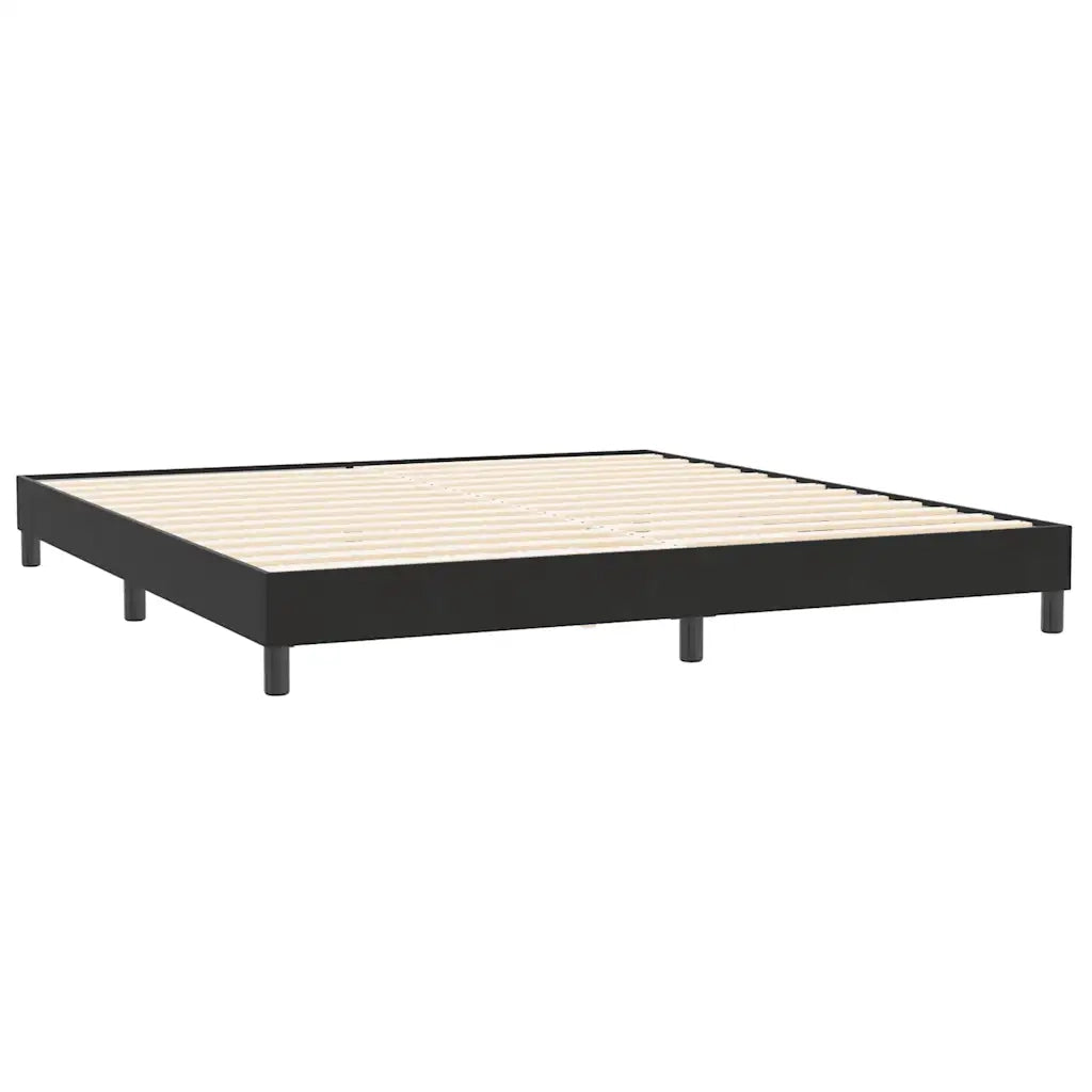 Giroletto a Molle con Materassi Nero 200x220 cm in Velluto 3317921