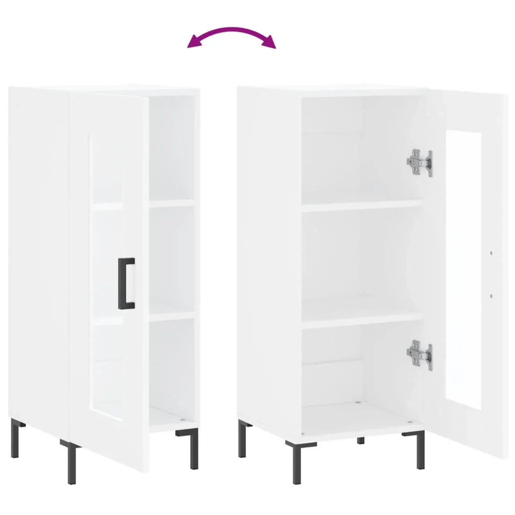 Buffet credenza cassettiera mobiletto mobile contenitore organizer per cucina soggiorno salotto 34,5 x 34 x 90 cm legno ingegnerizzato bianco 02_0030241