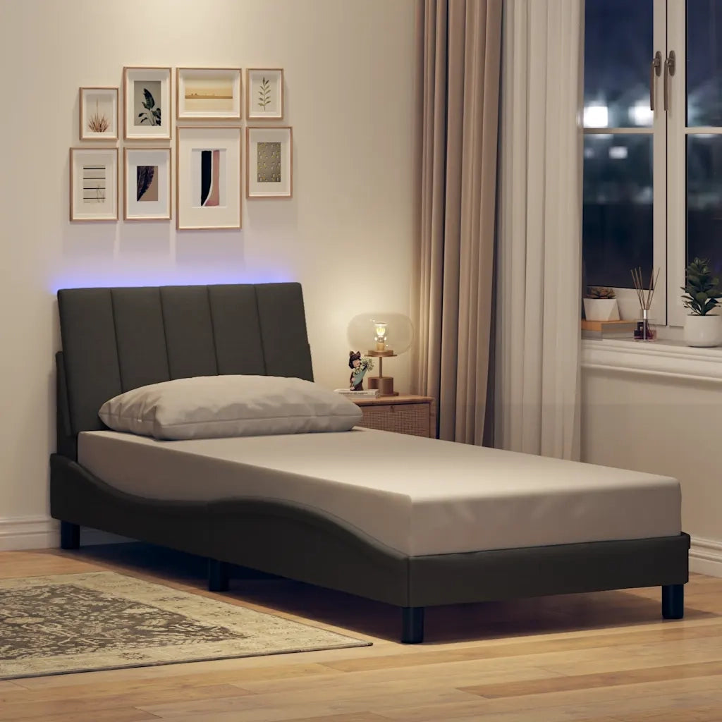 Giroletto senza Materasso Hanko Grigio Scuro 90x200 cm Tessuto