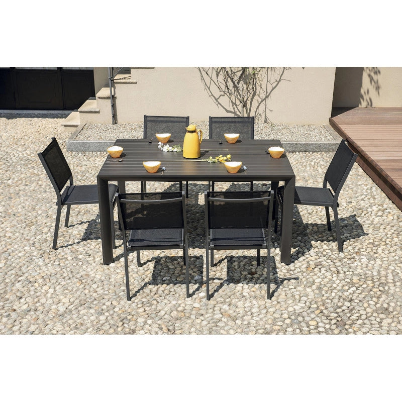 Tavolo Giacinto 100/150X150 Antracite - Gambe Scorrevoli Moia