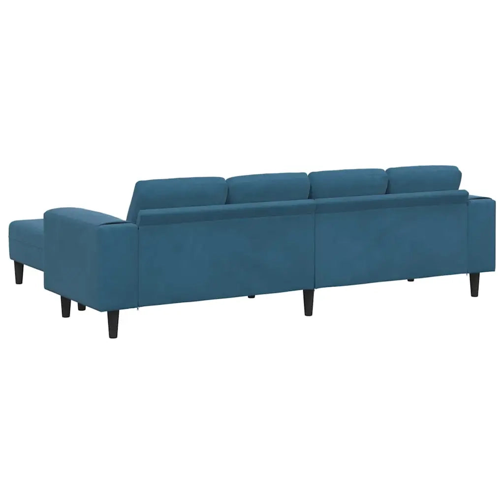 Set di divani 3 pcs Blu Velluto