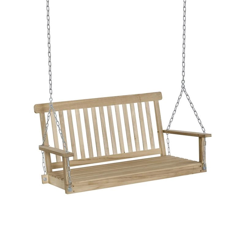 DONDOLO PER ESTERNO SOSPESO PER 2 PERSONE IN LEGNO 119 X 65 X 61 CM