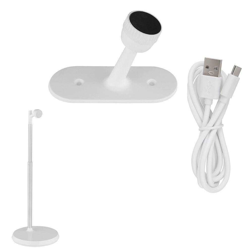 Trade Shop - Lampada Doppio Uso Scrivania Applique A Led 6w Touch Dimmerabile 3 Colorazioni Bl-1005 - Bianco