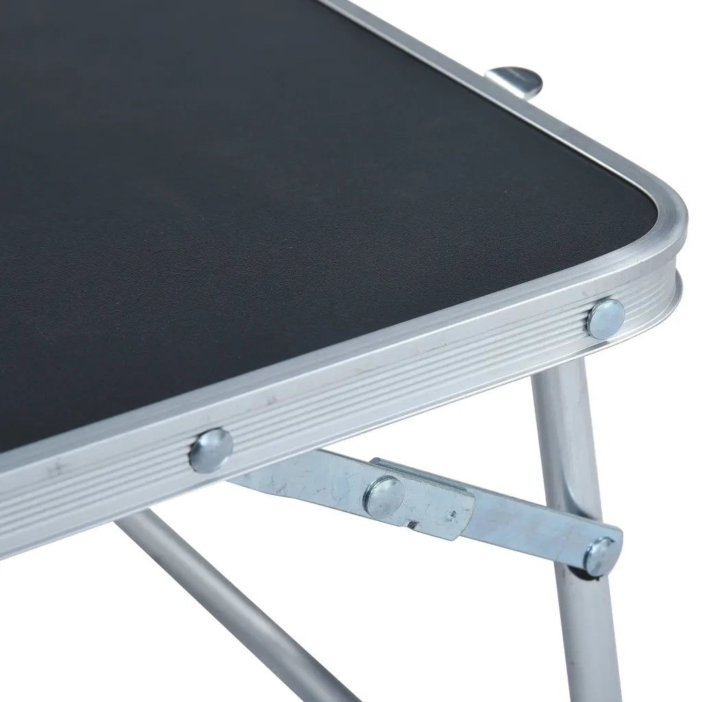 Tavolo Pieghevole da Campeggio Grigio in Alluminio 60x40cm CFW7636756