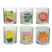 CANDELA ALLA CITRONELLA D.8XH9CM SUMMER IN VETRO