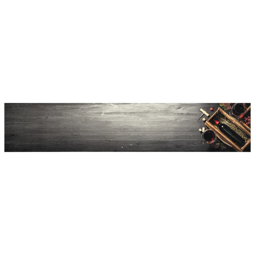 Tappeto da Cucina Lavabile Bottiglia Vino 60x300 cm in Velluto