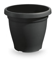 Vaso da esterno tondo in plastica verona antracite 35 cm