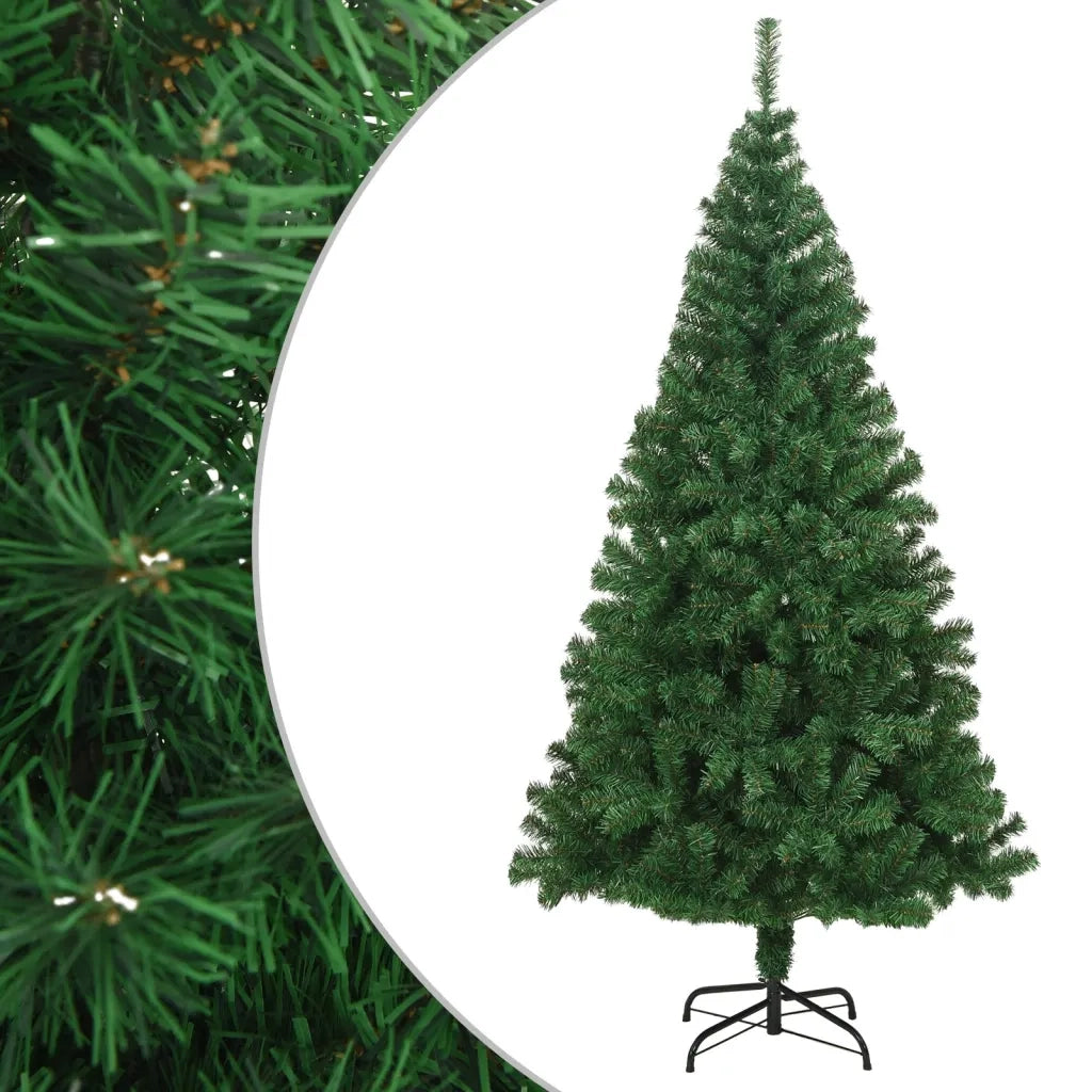 Albero di Natale Artificiale con Rami Folti Verde 180 cm PVC