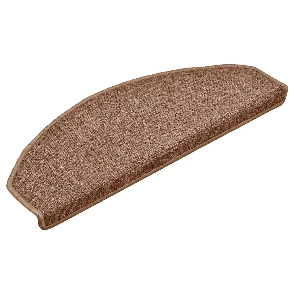 Tappetini per scale 15 pz 65x24x4 cm Marrone Semicircolari Grandi 322367