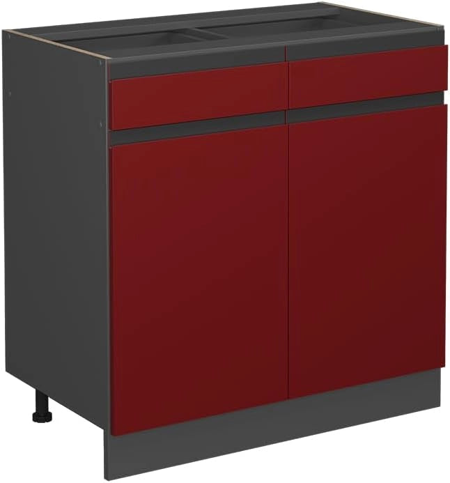 Frontale cucina R-Line, Rosso, 79.2 x 70.8 cm frontale del mobile per mobile base con cassetti