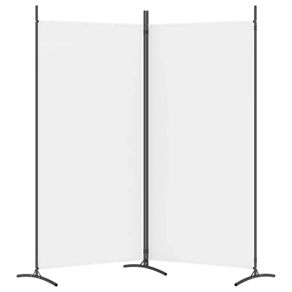 Divisorio a 2 Pannelli Bianco 175x180 cm Tessuto 350258