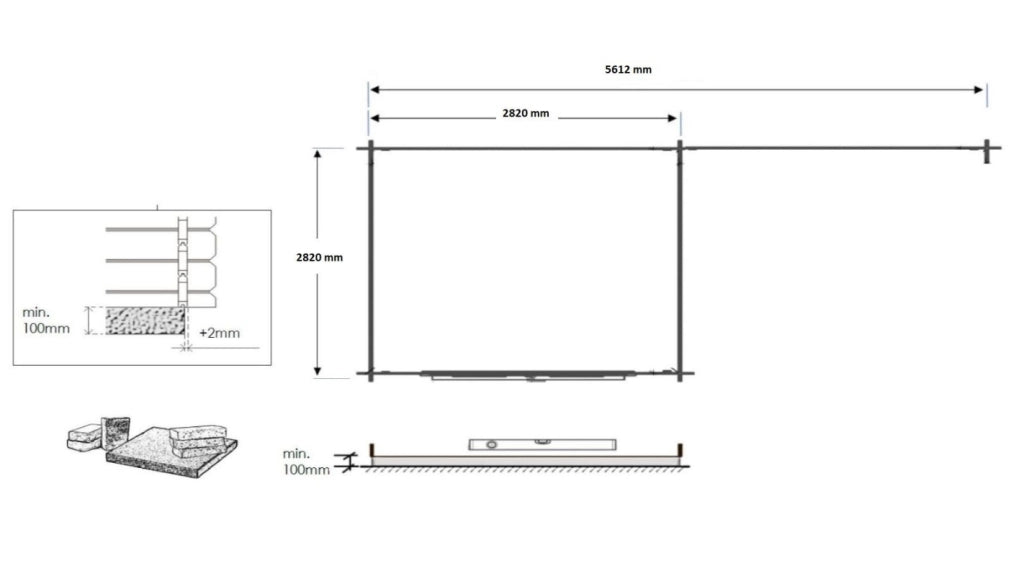 Casetta da giardino in legno - 17.4m2 - 5.79x3m - 28mm - colore: naturale - DOM639 - ALTANKA