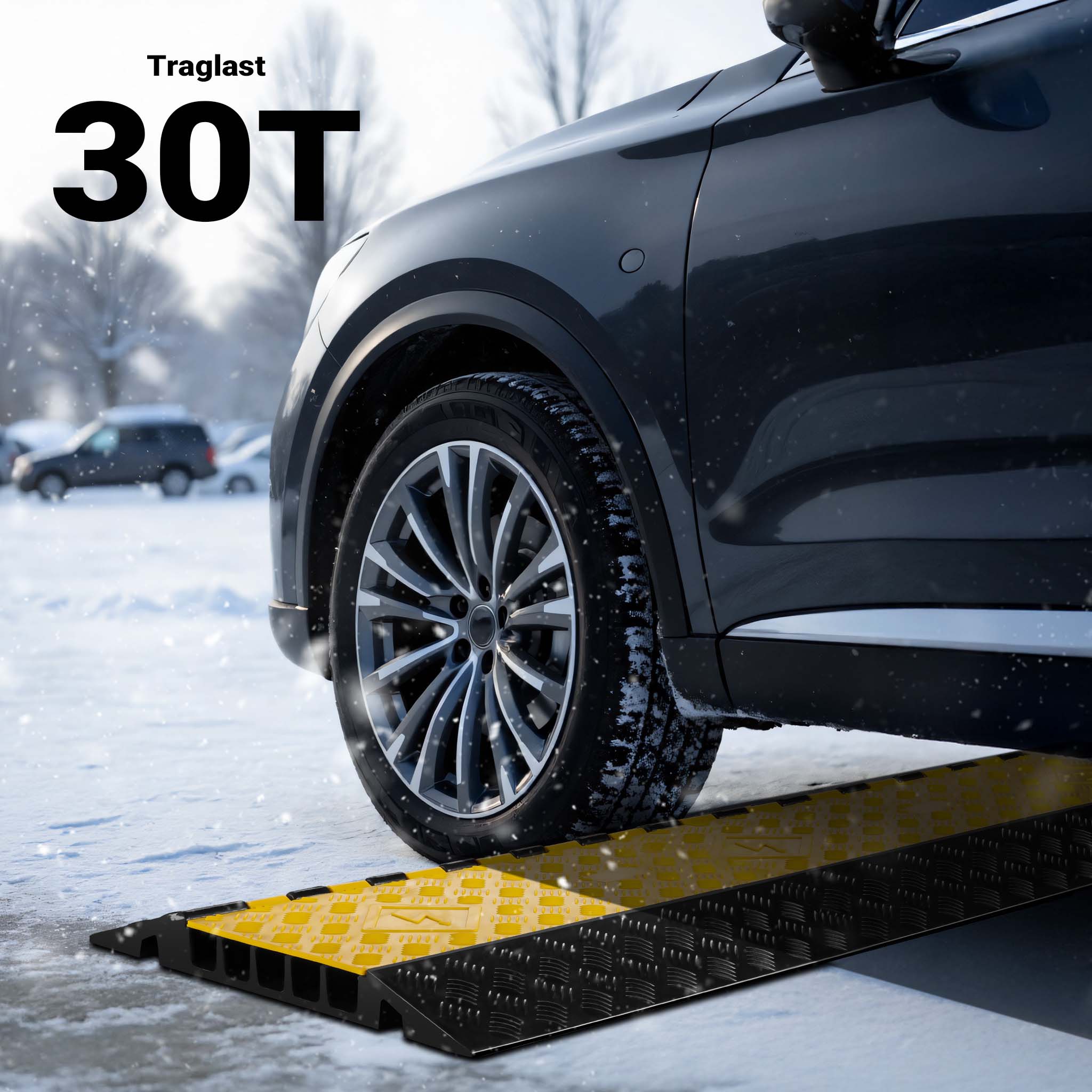 Canalina passacavi carrabile, 930x540x55mm, 5 canali, max 30 t, Pedana copricavo