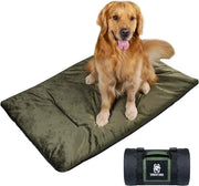 Dipende dalle dimensioni del tuo cane, potrebbe essere adatto per cani di grandi o medi taglia, copre 110 x 68 cm, reversibile e lavabile a mano, ideale per campeggi e attività all'aperto.