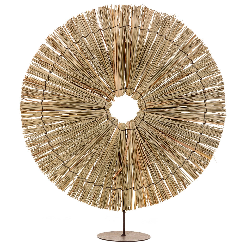 Figura decorativa in fibra naturale marrone 43x02x49h