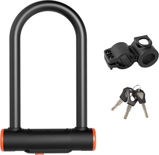 Fissaggio per bicicletta con staffa di 16 mm, fissaggio per bicicletta con supporto, fissaio pesante per bicicletta con 3 chiavi, alta sicurezza fissaggio per biciclette da mountain bike, bicicletta da corsa