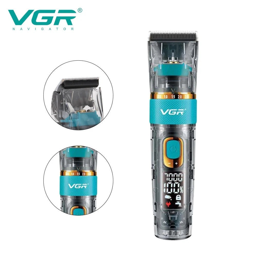 Trade Shop - Tagliacapelli Professionale Rotella Zoom Ipx7 Impermeabile 3 Velocità Vgr V-695 -