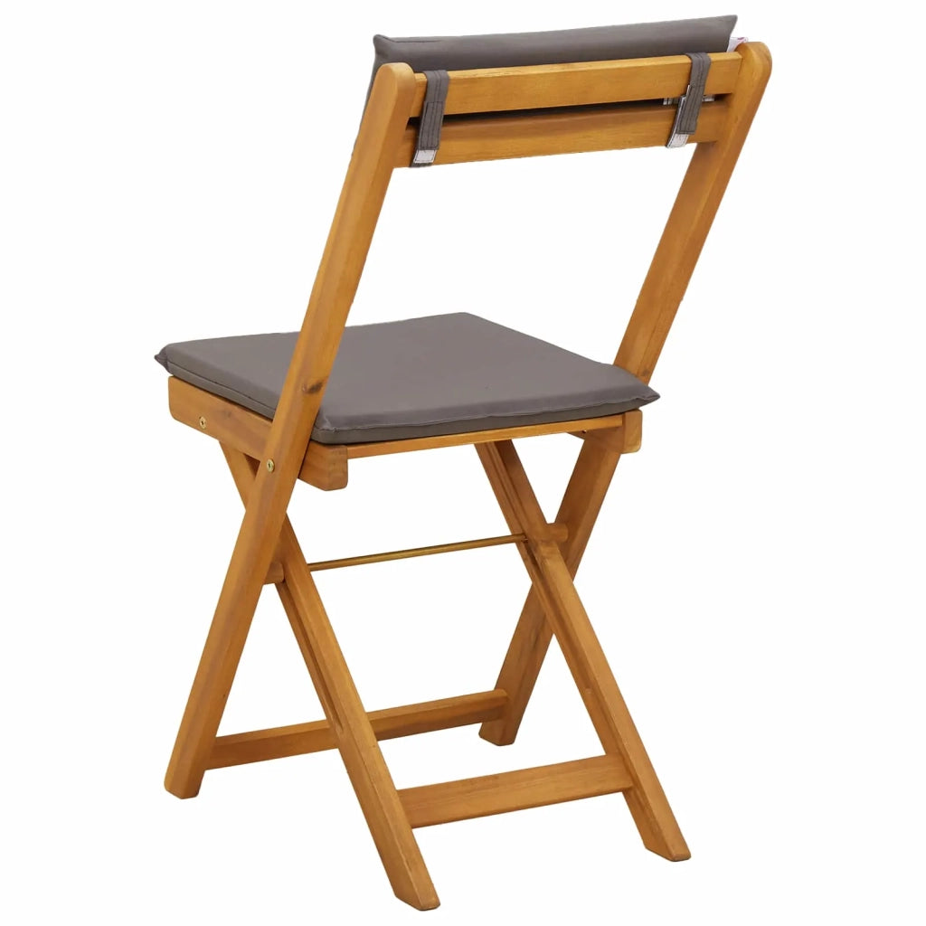Sedie Bistro da Giardino 2 pcs Grigio scuro 40 x 53 x 80 cm